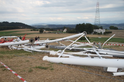 Main antenna on the ground, Aug. 20, 2014.
