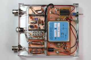 Top view of the finished up-converter. (click to enlarge)