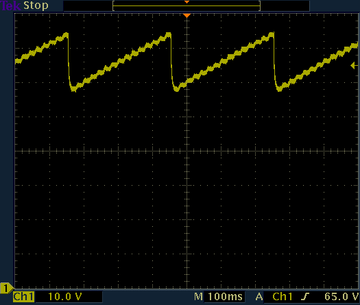 Lamp voltage when powered with a 230Vac mains