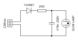 Circuit diagram of the relaxation blinker.