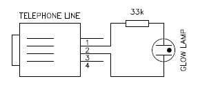 Circuit diagram of the phone ring monitor.