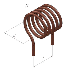 Drawing of a solenoid.