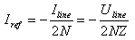 I_ref=-I_line/(2N)=-U_line/(2NZ)