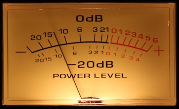 Picture of an electromechanical VU-meter