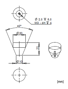 Conical knob drawing (click to enlarge)