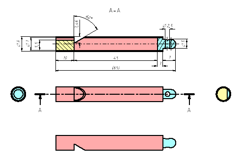 Detailed plan with dimensions of the whistle. (click to enlarge)