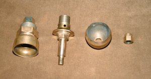 Disassembled compressed air whistle (click to enlarge)