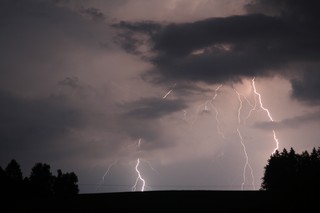Lightning strikes from my window, 85mm f/5.6 20s ISO-100