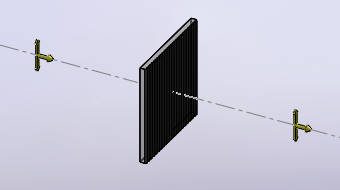 Vertically polarized light impinging on a vertical polarizer, the light can go through undisturbed (click to enlarge)