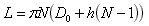 L=pi*N*(D_0+h*(N-1))