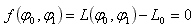 f(phi0,phi1)=L(phi0,phi1)-L0=0